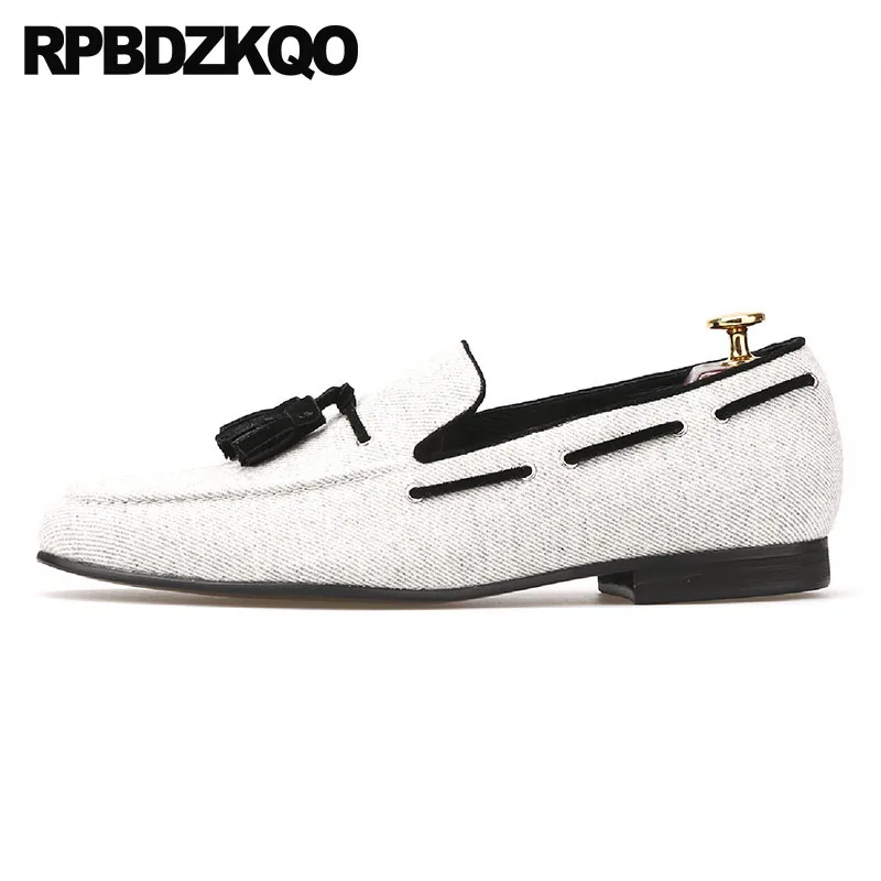 European Plus Size Party Boat Brand 2021 New Summer Breathable Men Loafers British Style 11 Shoes 46 Tassel Prom Runway Custom | Обувь