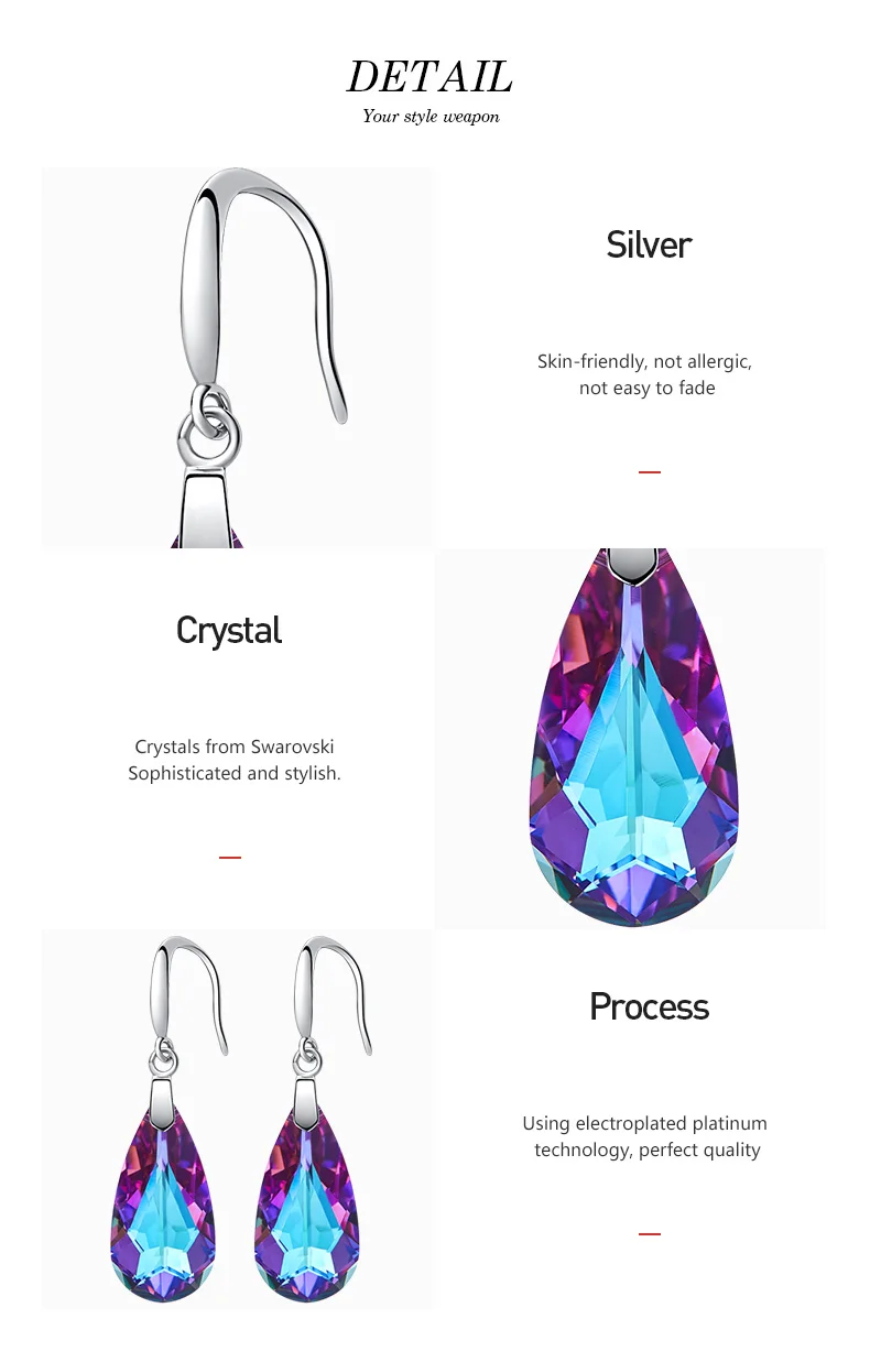 Swarovski Crystals Drop Earrings (4)