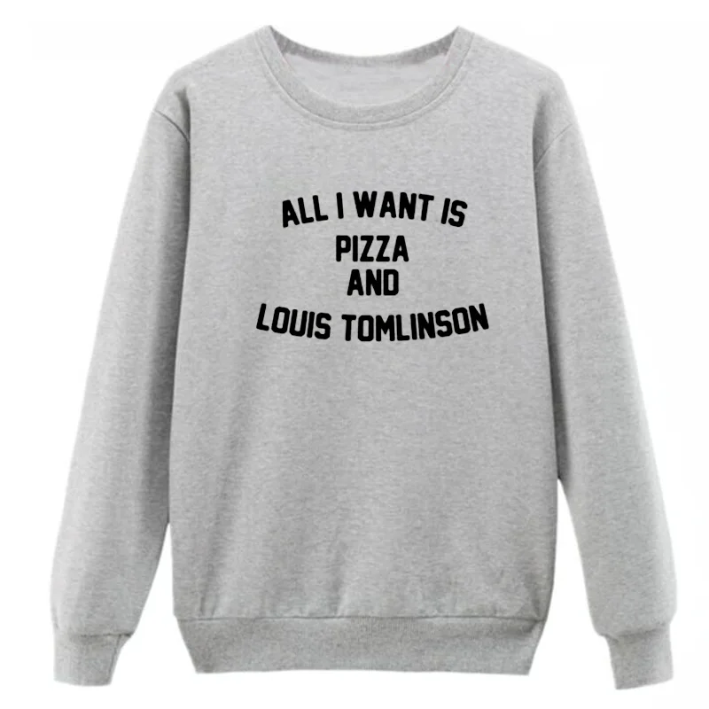 Vsenfo Harajuku Sweatshirt Women All I Want Is Pizza And Louis Tomlinson Hoodies Casual Crewneck Pullover Sweatshirts Sweatwear Vsenfo Harajuku Sweatshirt Women All I Want Is Pizza And Louis Tomlinson Hoodies Casual Crewneck Pullover Sweatshirts Sweatwear