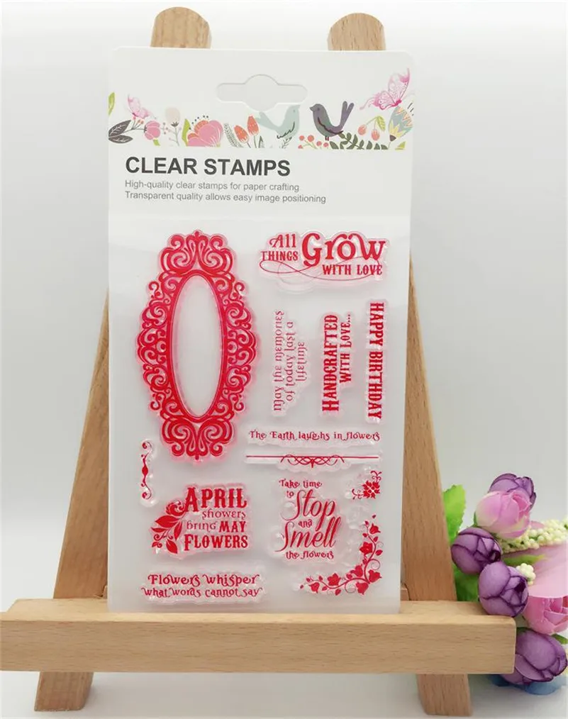 

all thing grows with love "stamp silicone DIY Transparent Clear Stamp Paper Craft Photo Album Scrapbooking paper Card CL-187