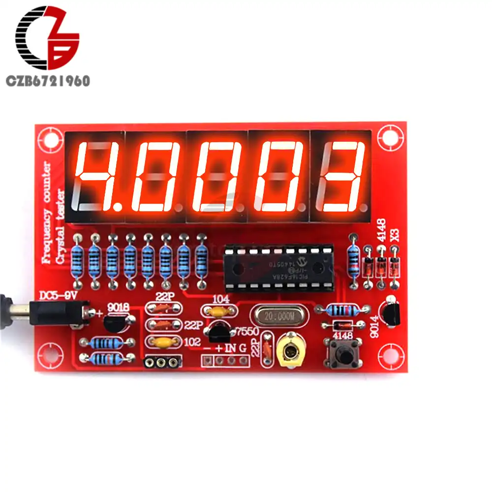 DIY Kits1Hz 50MHz Frequency Counter Crystal Oscillator Frequency Counter Meter Digital LED