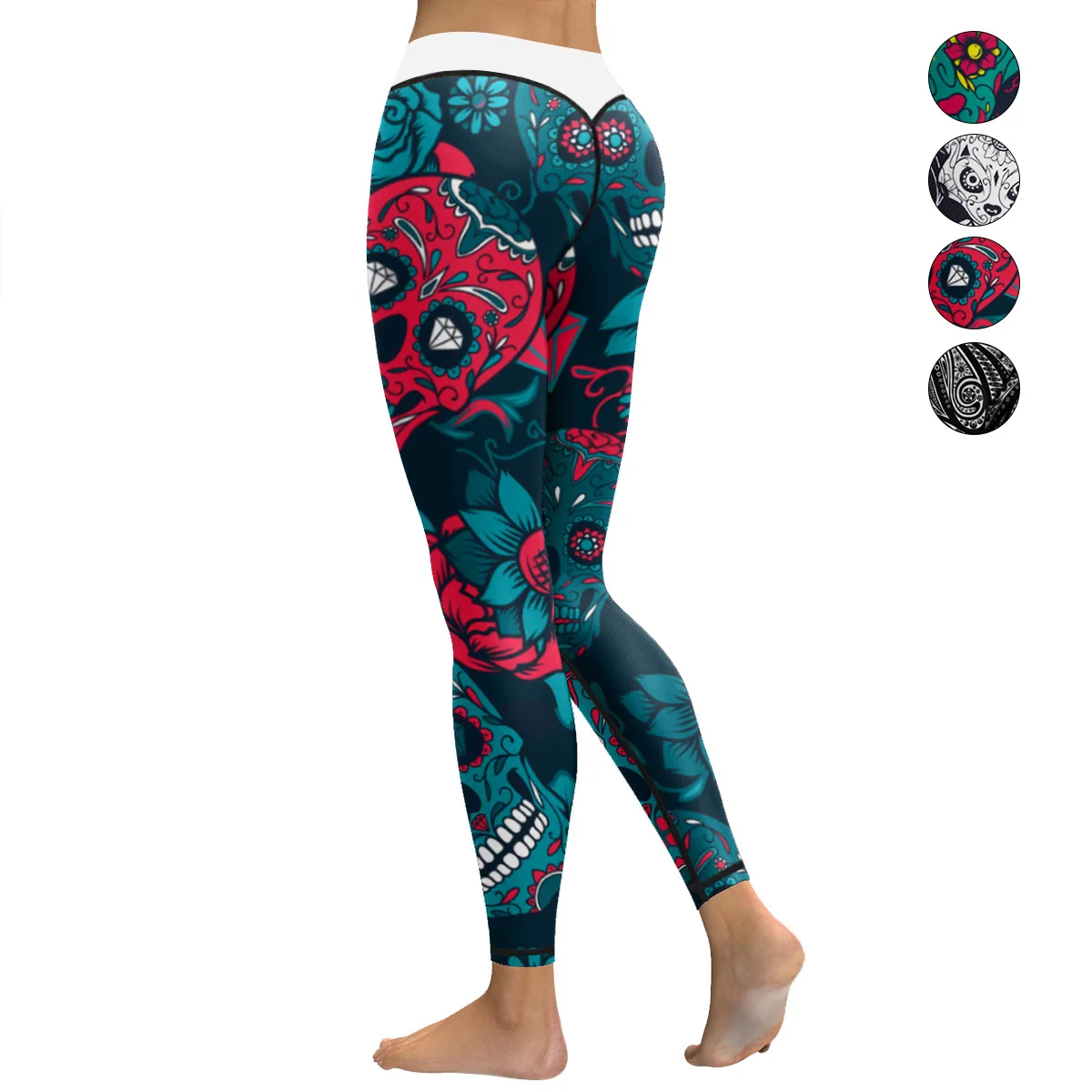 

Women Yoga Pants Elastic Printed Leggings Tights Compression Skinny Pants Running Jogging Fitness Gym Training Workout Pants