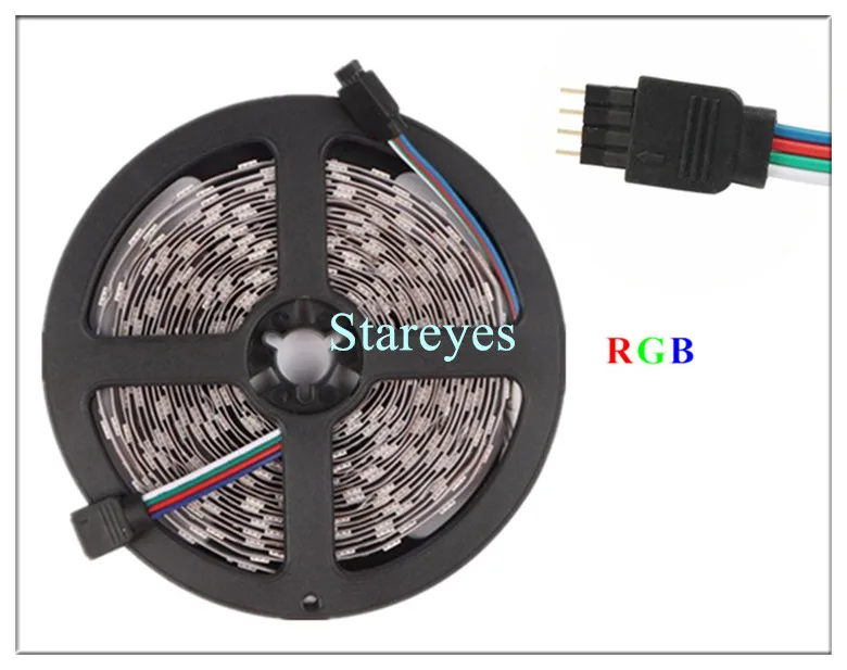 1 комплект 5 м 300 светодиодный SMD 5050 RGB светодиодный лента 12 В постоянного тока неводонепроницаемая лента фонарик освещение с ИК-пультом дистанционного управления+ 5A адаптер питания