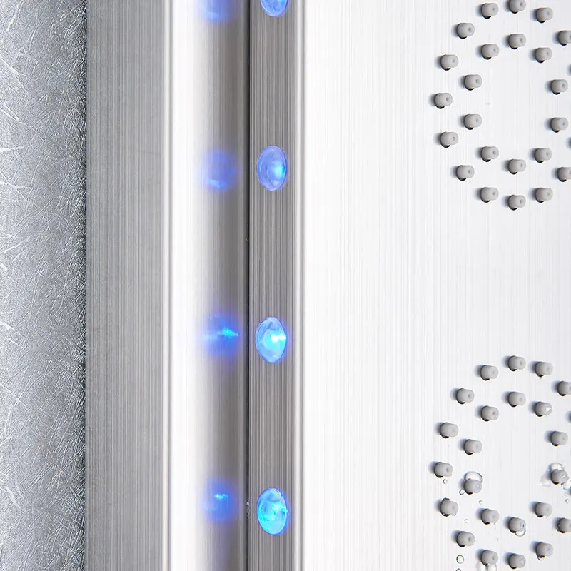 Двойной светодиодный душ панелью настенный массаж боковой спрей ABS ручной душ душевая система