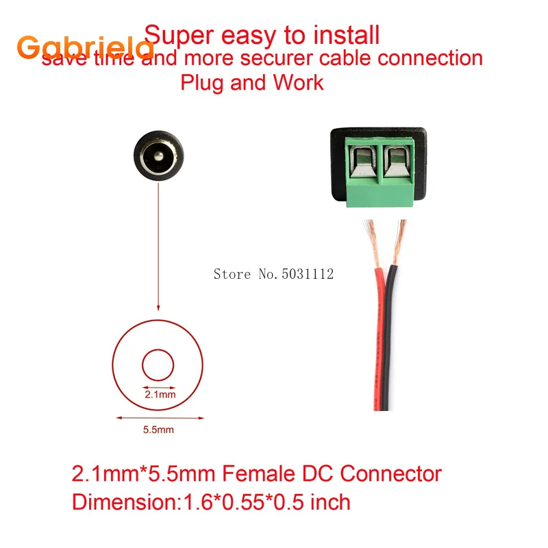 10 dual 12 V мужской + женский 2 1X5 5 мм DC разъем для преобразования питания подходит