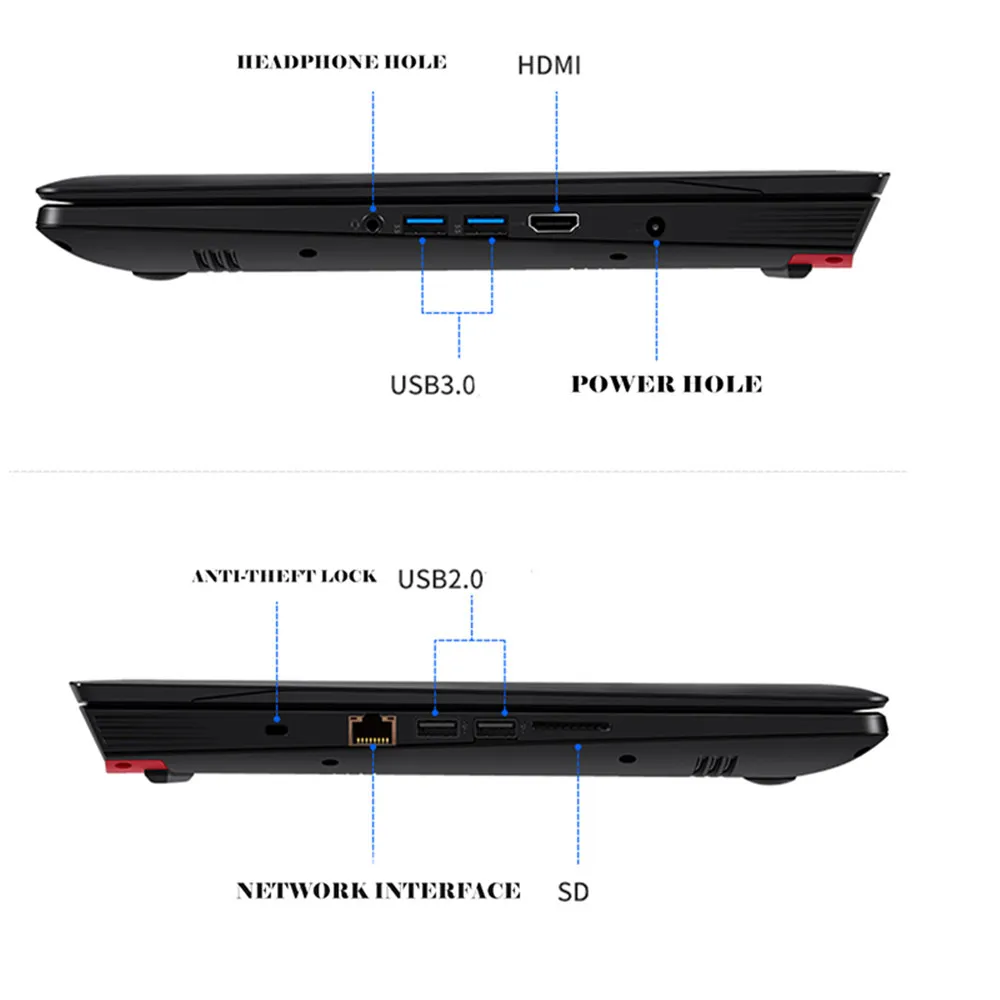 15 6 дюймовый игровой ноутбук NVIDIA GTX1060 Intel I7 7700HQ DDR5 6G видеокарта 19020x1080P Клавиатура с