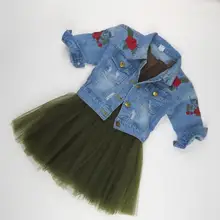 Baby Girls Floral Denim Jackets Coats Fashion Children Outwear Coat Autumn Winter Little Girl Design Girls Kids Denim Jacket Baby Girls Floral Denim Jackets Coats Fashion Children Outwear Coat Autumn Winter Little Girl Design Girls Kids Denim Jacket