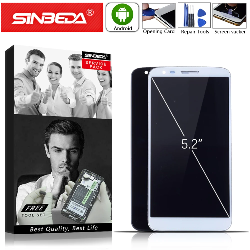 

5.2"Sinbeda For LG G2 LCD Display Touch Screen with Frame Digitizer Assembly For LG G2 Display D801 D803 D800 LS980 VS980 F320 @