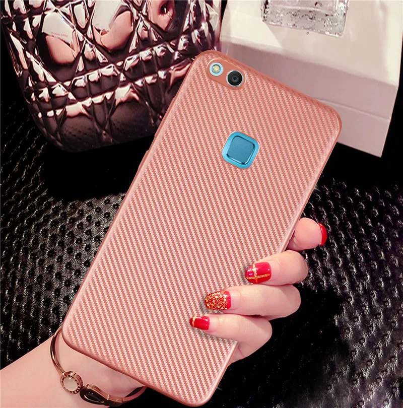 

Huawei P10 Lite G10 P10Lite 5.2" Case Colored Carbon Fiber Skin Soft Back Cover Phone Case for Huawei P10 Lite Soft Phone Cover