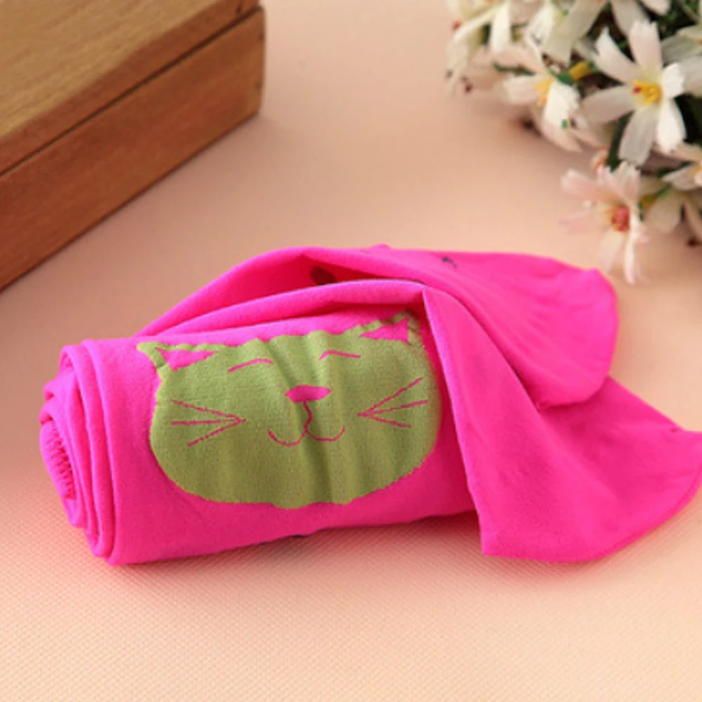 Winter Autumn font b Baby b font Girls Tights Velvet Little Cat Fish Print Warm Soft