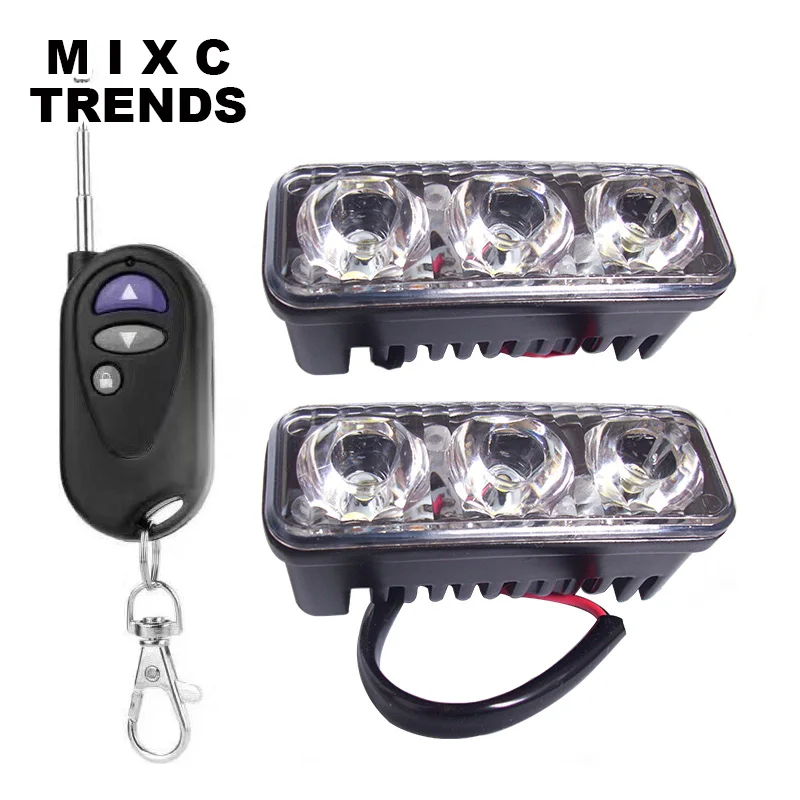 

Waterproof Remote Control 2x3Led Ambulance Police light 12V Car Light Flashing Firemen Lights Strobe Warning light Car-Styling