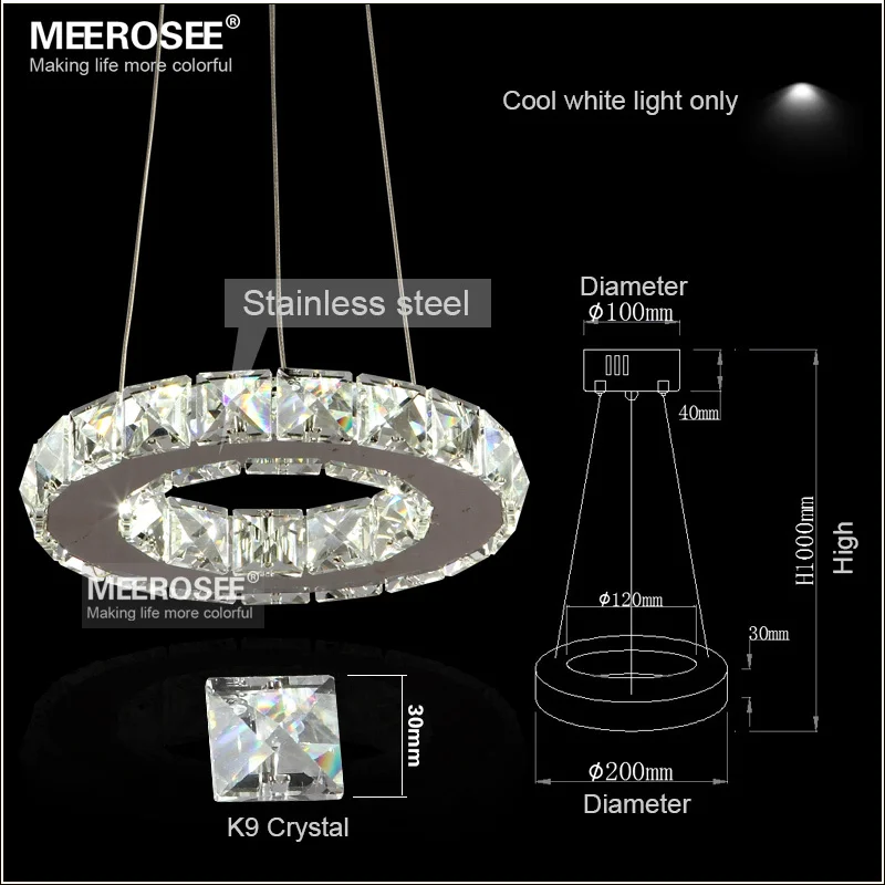 8825-D200  modern pendant lamp lighting crystal light modern room lamp chandelier hanging led light fixture  (5)