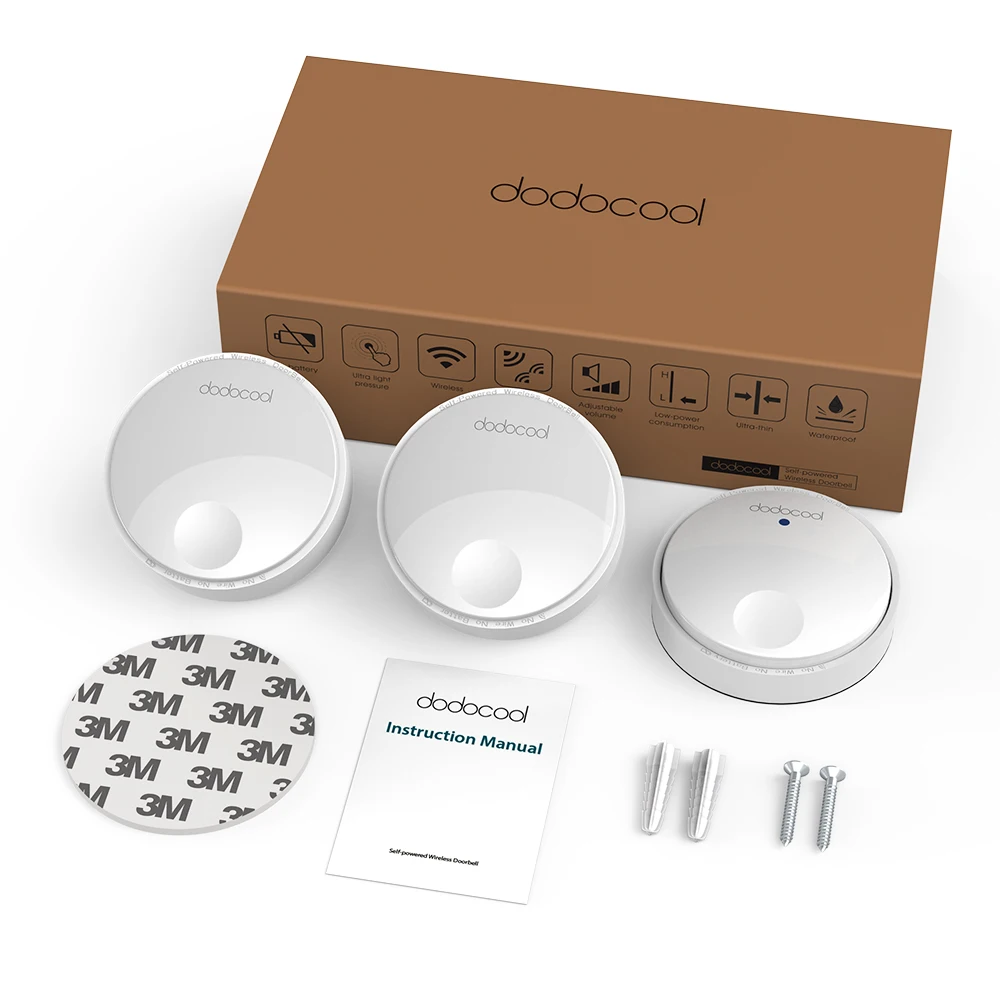 Battery Operated Wireless Doorbell Door Bell Chime 1 Transmitter+3 Receiver