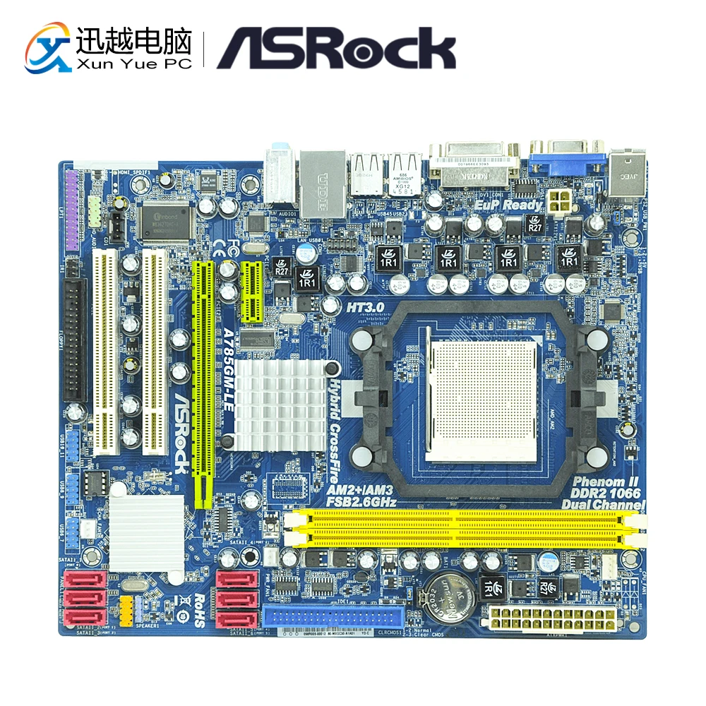 

Asrock A785GM-LE Desktop Motherboard 785G Socket AM2/AM2+/AM3 i3 i5 i7 DDR2 8G USB2.0 Micro-ATX