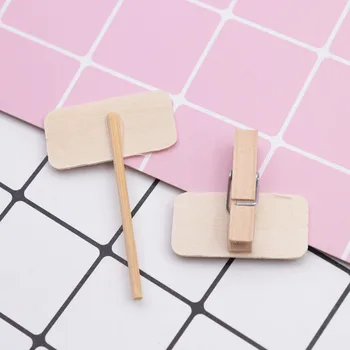 

Mini blackboard wood message slate rectangle clip clip panel card memos label brand price place number table
