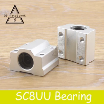 

Free shipping 4pcs/lot SC8UU SCS8UU 8mm Linear Motion Ball Bearing Slide Bushing Block for 3D printer parts cnc XYZ TABLE parts