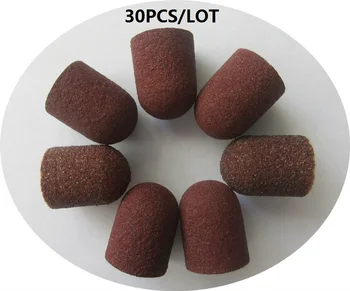 

30PCS Nail Art Tools Sanding Cap Without Block Grip - Sanding Bands For Manicure Drill Polishing Accessories