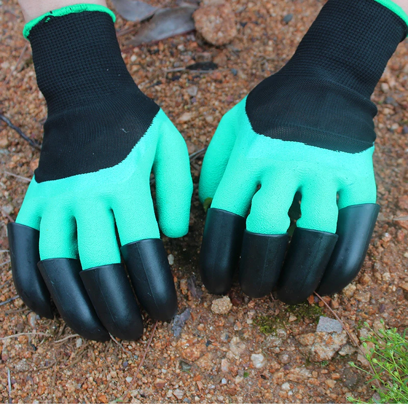 DMWOVB New garden gloves 8 abs plastic claws for garden excavation planting outdoor general protective work gloves Hot Selling