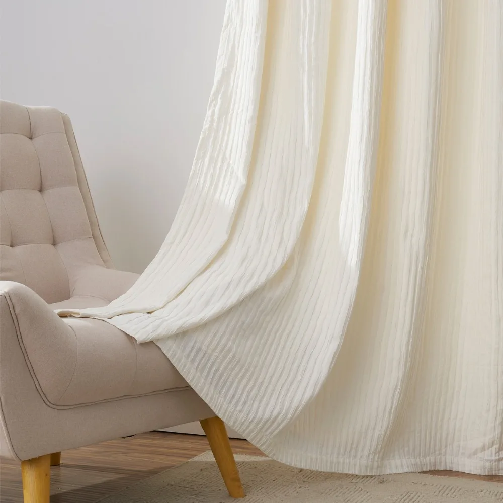 

High Blackout Striped Cotton Curtain Fabrics For Living Room Bedroom Window New Style Fashion Design The Curtains In The Kitchen
