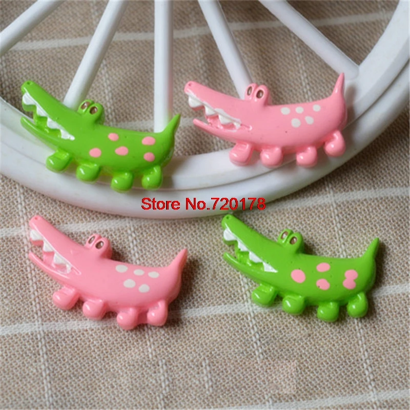 

flatback resin Baby crocodile cabochons kawaii for DIY Embellishments 28*16mm 30pcs QGRE43