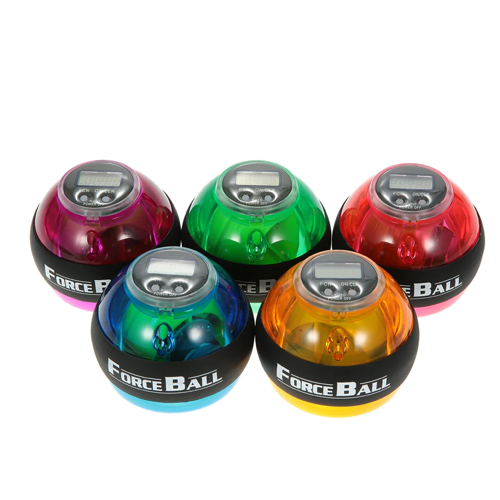 

Wrist Force Ball Gyroscope Ball Force Ball Gyro Power Arm Exerciser Strengthener LED with Speed Meter Counter 12000 RPMS