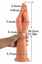 11 Inch Huge Butt Plug Realistic Anal Hand Shape Dildo Sex Lifelike Finger Anal Toys High