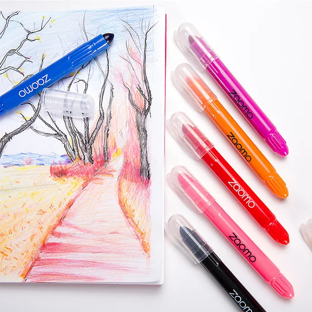 aliexpress com buy solid crayon rotatable plastic pen holder bight