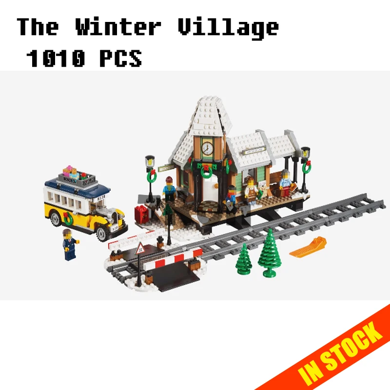 

Compatible with lego 10259 Models building toy 36011 1010pcs The Winter Village Station Building Blocks toys & hobbies