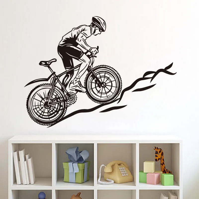 

Riding Bicycle Wall Stickers Child Decoration Room Wall Decor Sports Vinyl Decals Removable Wall Tattoo Living Room