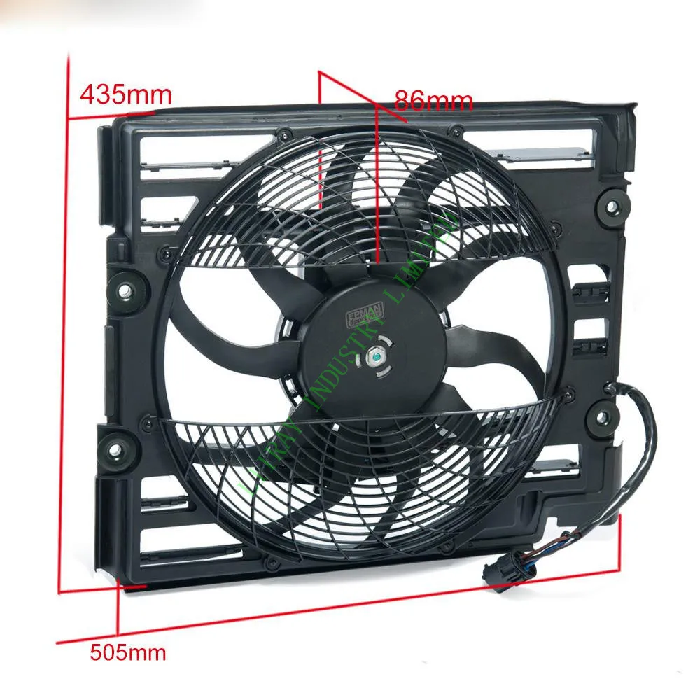 Авто радиатор конденсаторный Вентилятор охлаждения в сборе для BMW E39 528i 540i M5 1995-1998 OE: 64548370993 64548371362
