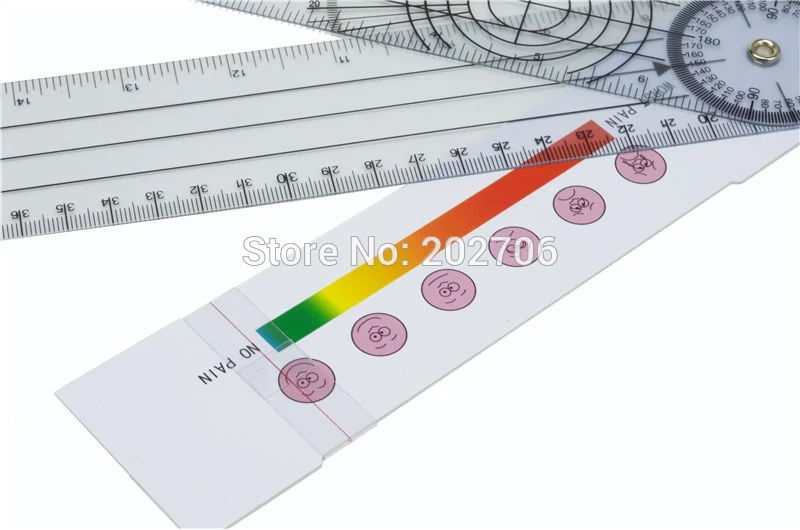 2 в 1 боль Гониометр спинного линейка гониометра движения тестер боль рейтинг масштаб 360 Professional, 3 шт./лот