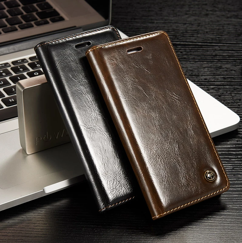 Luxury Brand Flip Luxury Genuine Leather Phone Cases Cover For iPhone 6