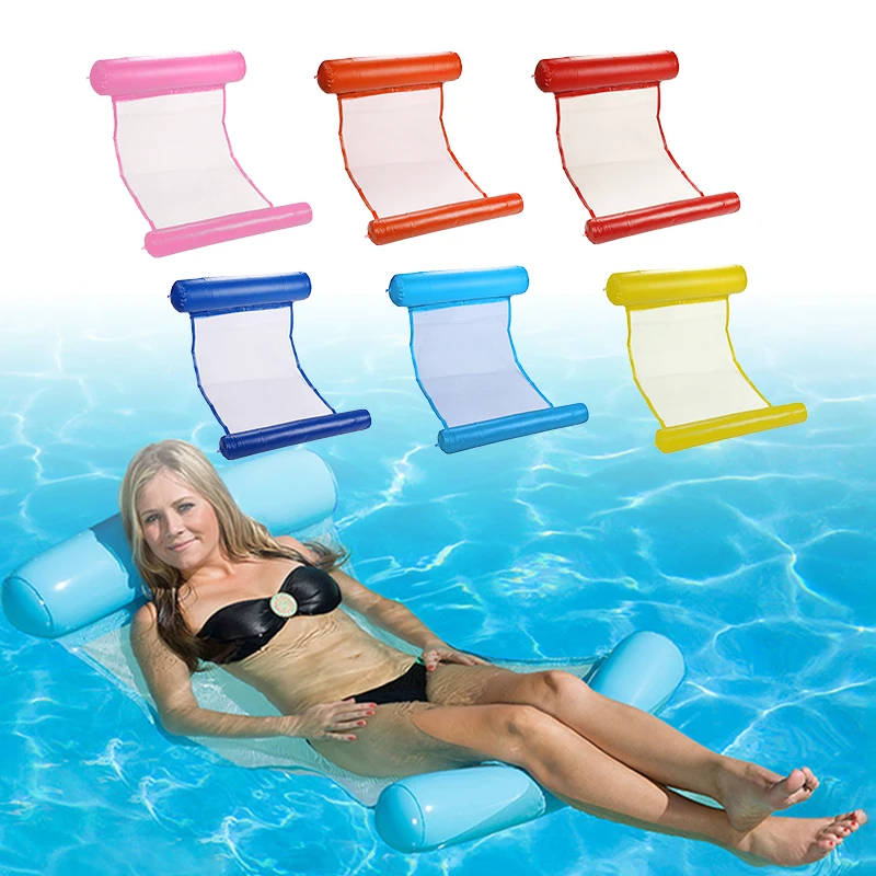 

Inflatable Pool Floating Water Hammock Float Lounger Floating Bed Chair Swimming Pool Inflatable Hammock Bed Pool Party Toy