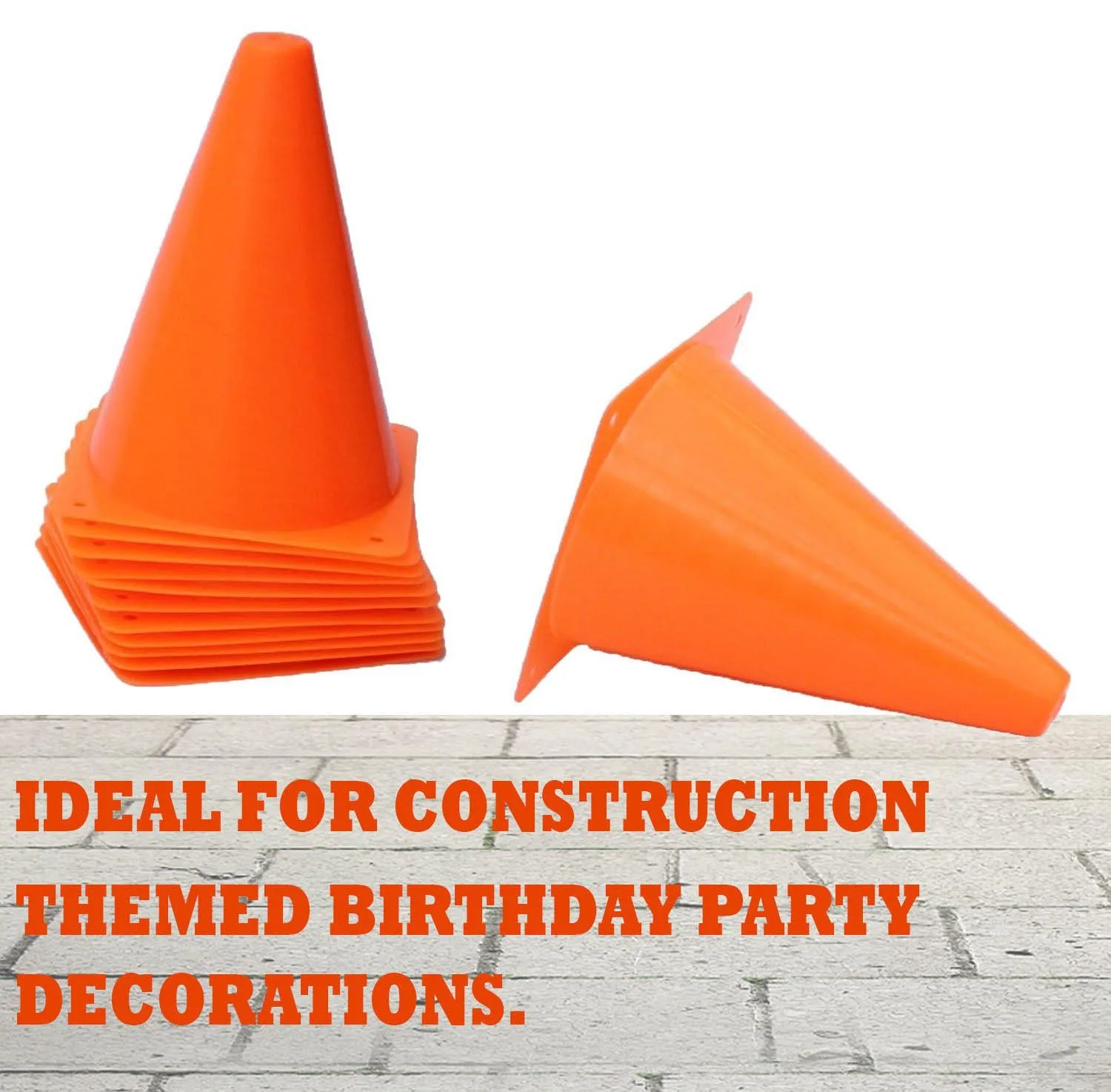 

12Pcs 18cm Dazzling Toys Traffic Orange Cones Marker Course Football Riding Excercise Supplies KH889
