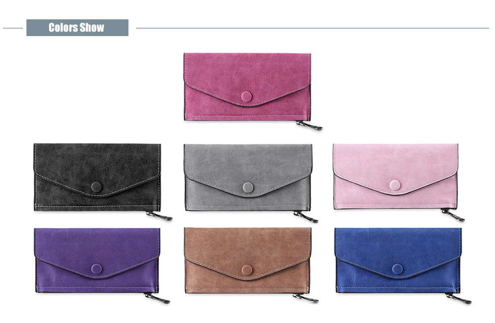 Simple Style Pure Color Frosted Women Envelope Purse