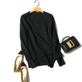 

100% Cashmere Sweater Women Simple Design Solid O Neck Long Sleeves 2 Colors Ladies Quality Pullovers Knitwear 2018 New Fashion