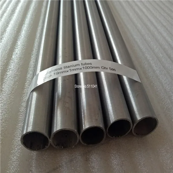 Grade2 gr2 Titanium, Titanium трубы 19 мм * 1 мм * 1000 мм, 5 шт. оптовая цена, бесплатная доставка