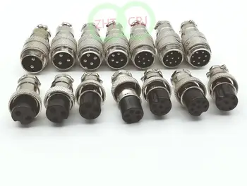 

1set GX16 16mm Connector 2pin 3pin 4pin 5pin 6pin 7pin 8pin 9pin 10pin Male & Female Aviation Socket & Plug Inline adapter