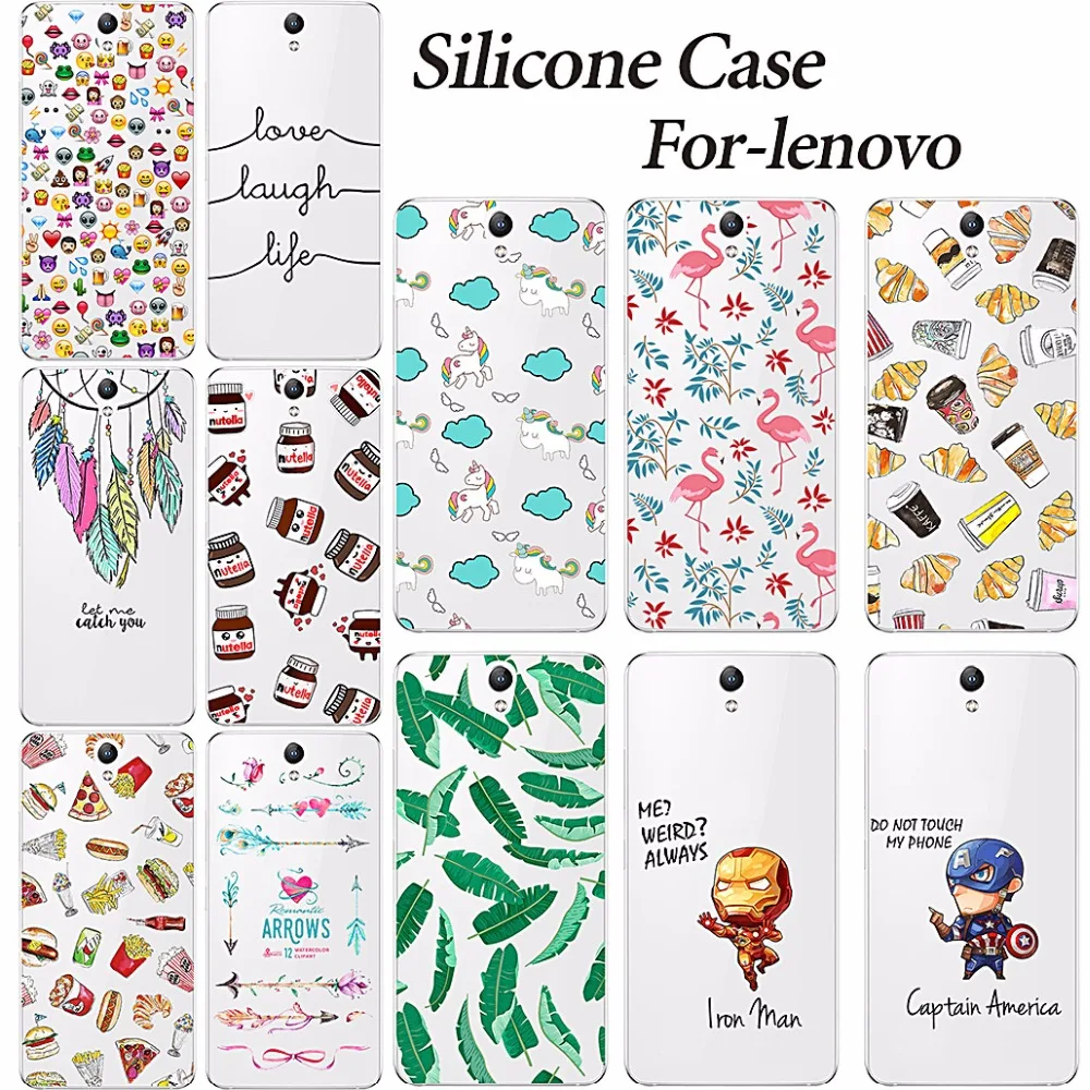 

For Lenovo Vibe S1 Case Cover 5.0 inch Soft TPU Back Cover For Lenovo Vibe S1 S 1 S1a40 S1c50 Case Silicone Painted Phone Cases