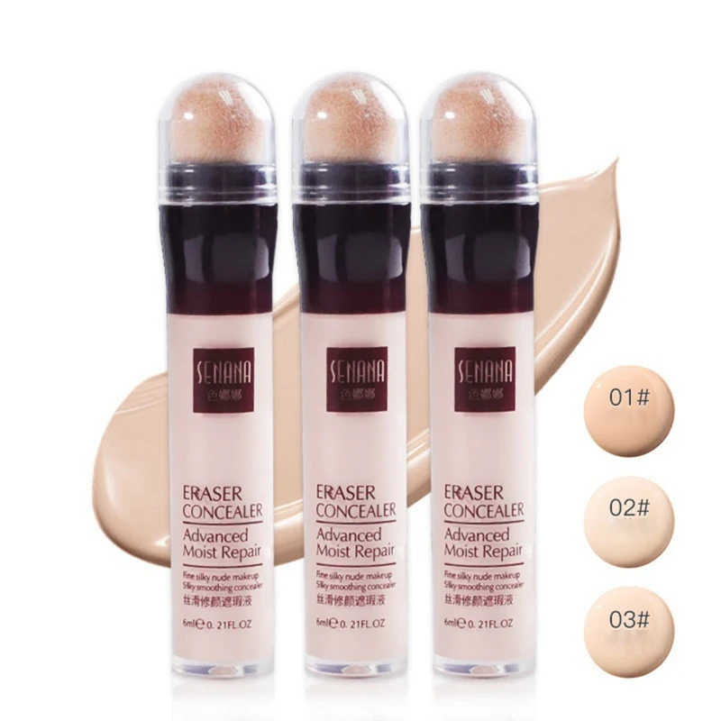 

1 Pcs Foundation Makeup Full Cover Contour Face Concealer Base Primer Moisturizer Hide Blemish Brand Concealer Stick