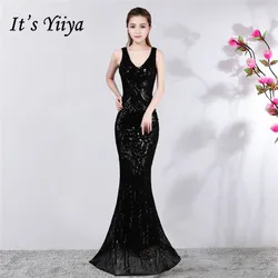 Es Yiiya Vestido de Noche con Cuello en V Palabra de Longitud Trompeta con Lentejuelas Vestidos de Fiesta Sexy con Cremallera Espalda Sirena sin Mangas Vestidos de Baile C163 Es Yiiya Vestido de Noche con Cuello en V Palabra de Longitud Trompeta con Lentejuelas Vestidos de Fiesta Sexy con Cremallera Espalda Sirena sin Mangas Vestidos de Baile C163
