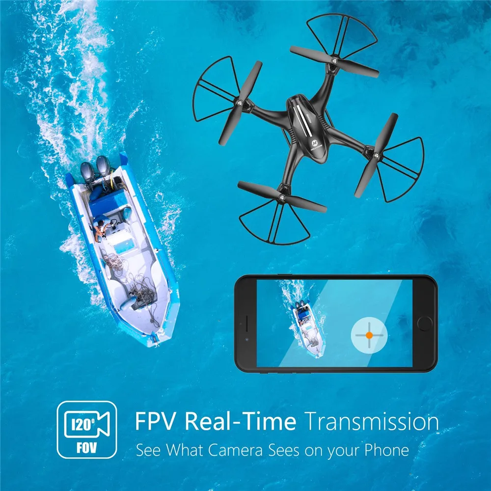 Holy Stone HS200D FPV RC Drone With 720P Camera 120° FOV Live Video WiFi RC Helicopter 3D Flips Headless Mode Quadcopter