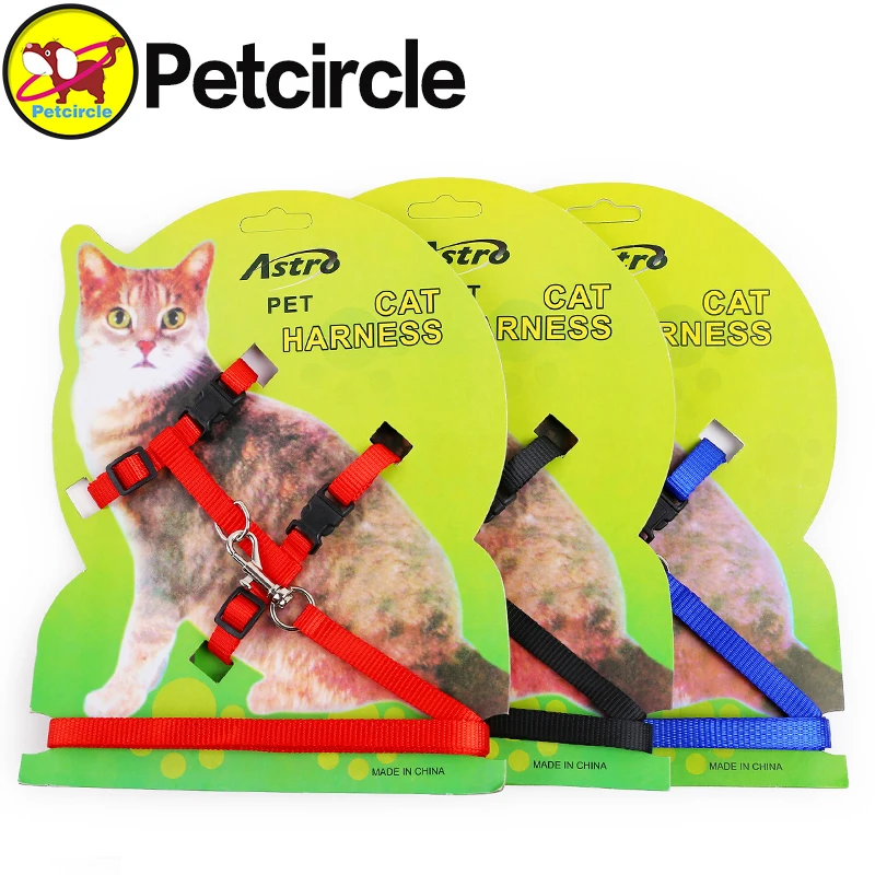 petcircle 2017 wholesale black pet cat leash pure color nylon cat leash