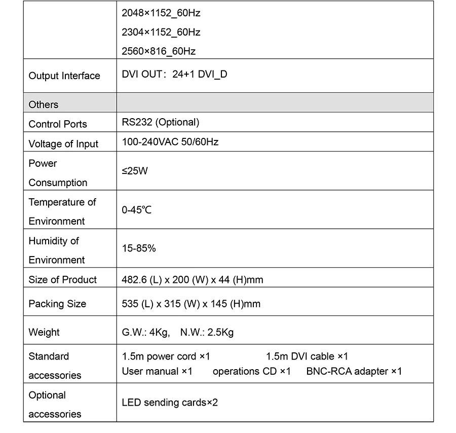 LVP100 LED display Video processor 4