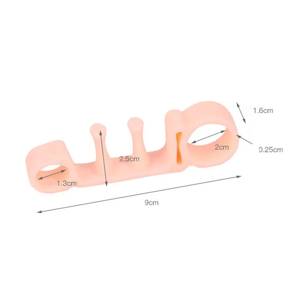1 пара корректор для пальцев ног силиконовые гелевые разделители для пальцев ноги ортопедические растяжки выравниваются правильно при захождении пальцев друг на друга Прямая