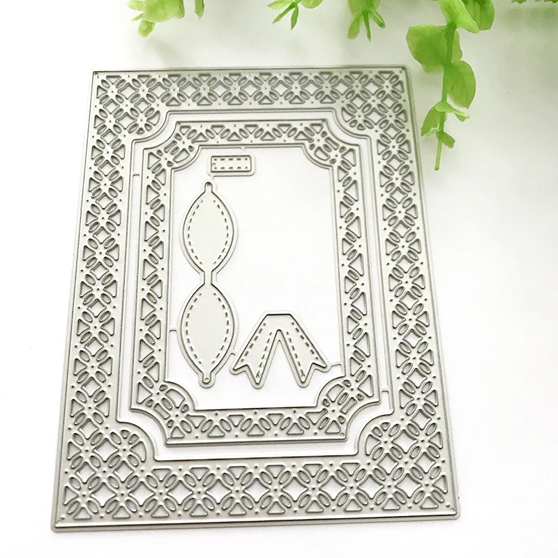 

Hollow Border Bow-knot Metal Cutting Dies for Scrapbooking DIY Album Embossing Folder Paper Cards Maker Template Decor Stencils