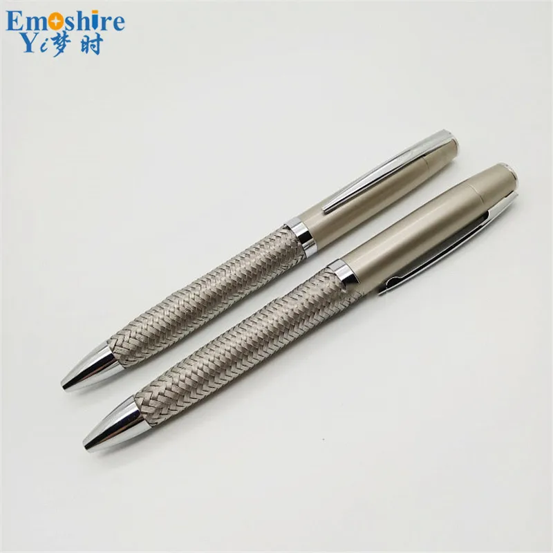 

Creative Personality Rotating Ballpoinnt Pen Stainless Steel Braided Ballpoint Pen Business Advertising Gift Metal Ball Pen P157