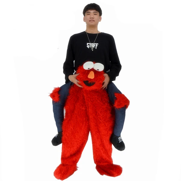 2017 Elmo чучело ездить на мне Улица Сезам печенье монстр талисман носить обратно