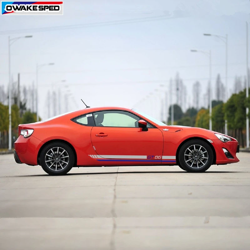 Для Toyota 86 чашки eoition GT Графика полосы гоночный автомобиль стиль боковой двери юбка автомобильный аксессуар наклейка авто кузова декор, винил, переводная наклейка