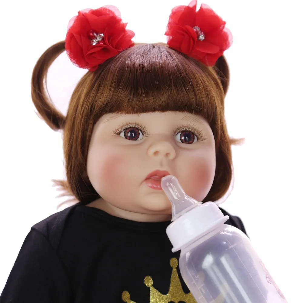 bebe girl Reborn Dolls all Silicone Realistic vinyl bath Toy with fashion dress Lifelike Newborn Babies Doll for sale children